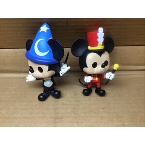 Disney Funko Pop Mickey Mouse Lot  Conductor & Wizard Hat Figures  Excellent